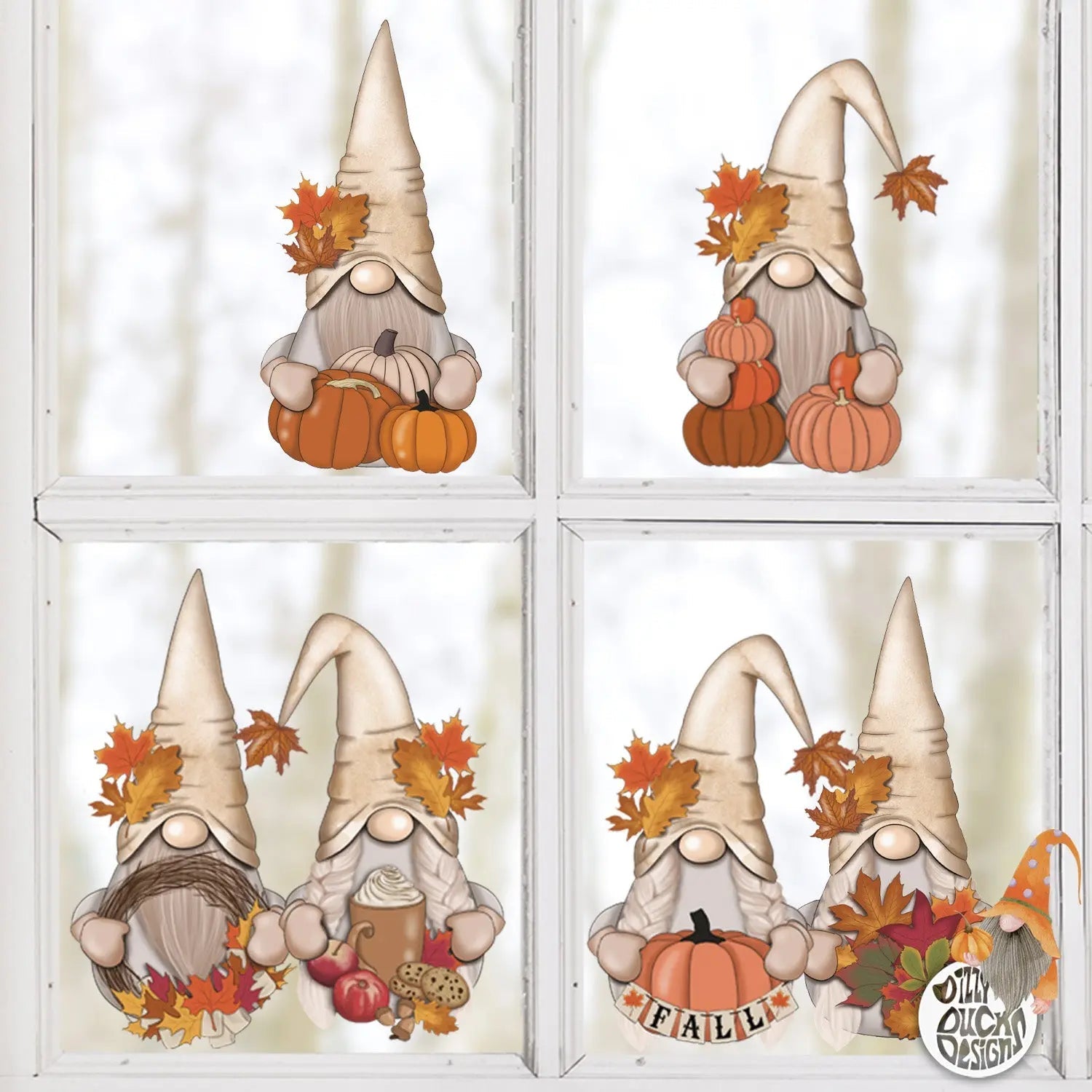 WINDOW FILM | Autumn | Gnomes