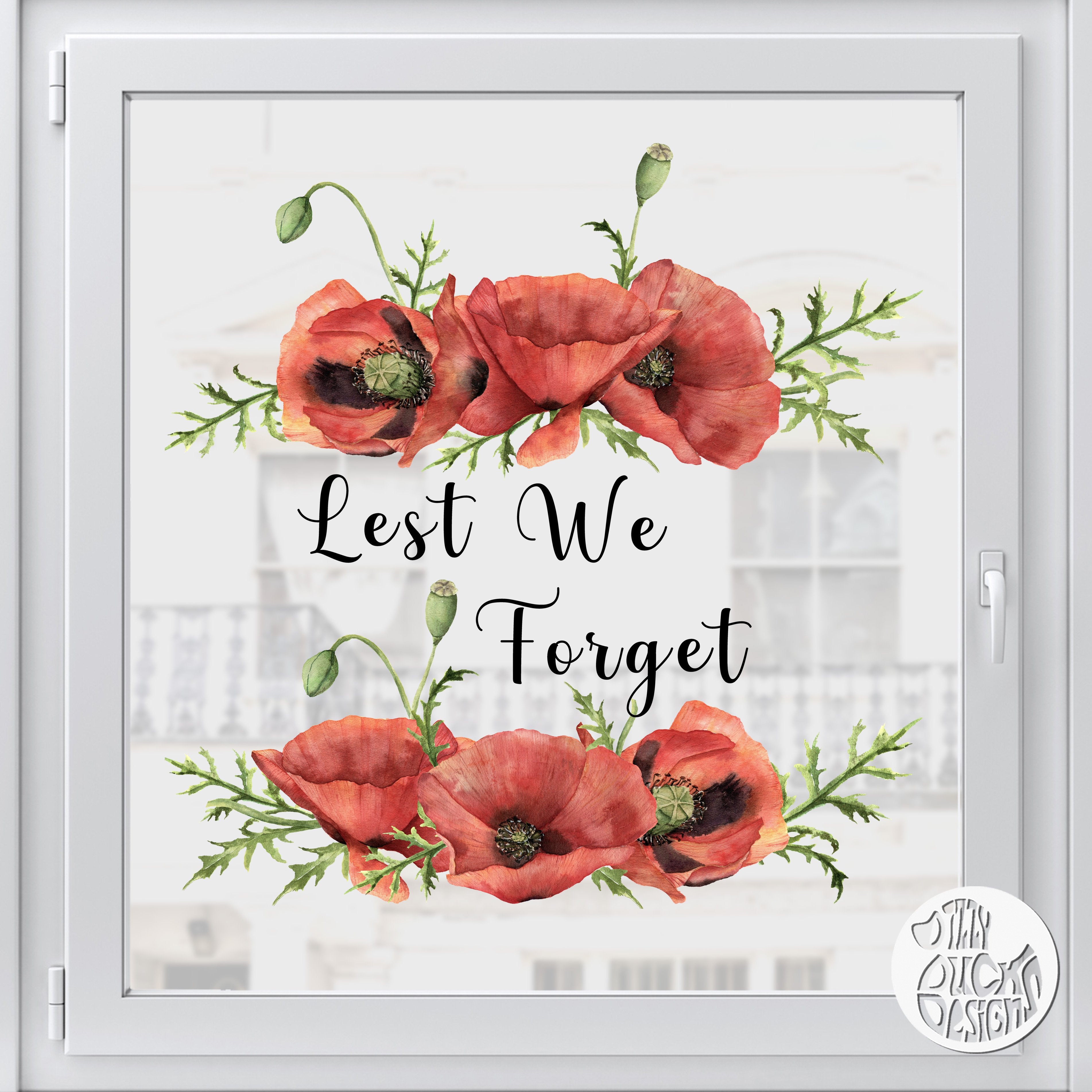 WINDOW FILM | Remembrance Day – Dizzy Duck Designs
