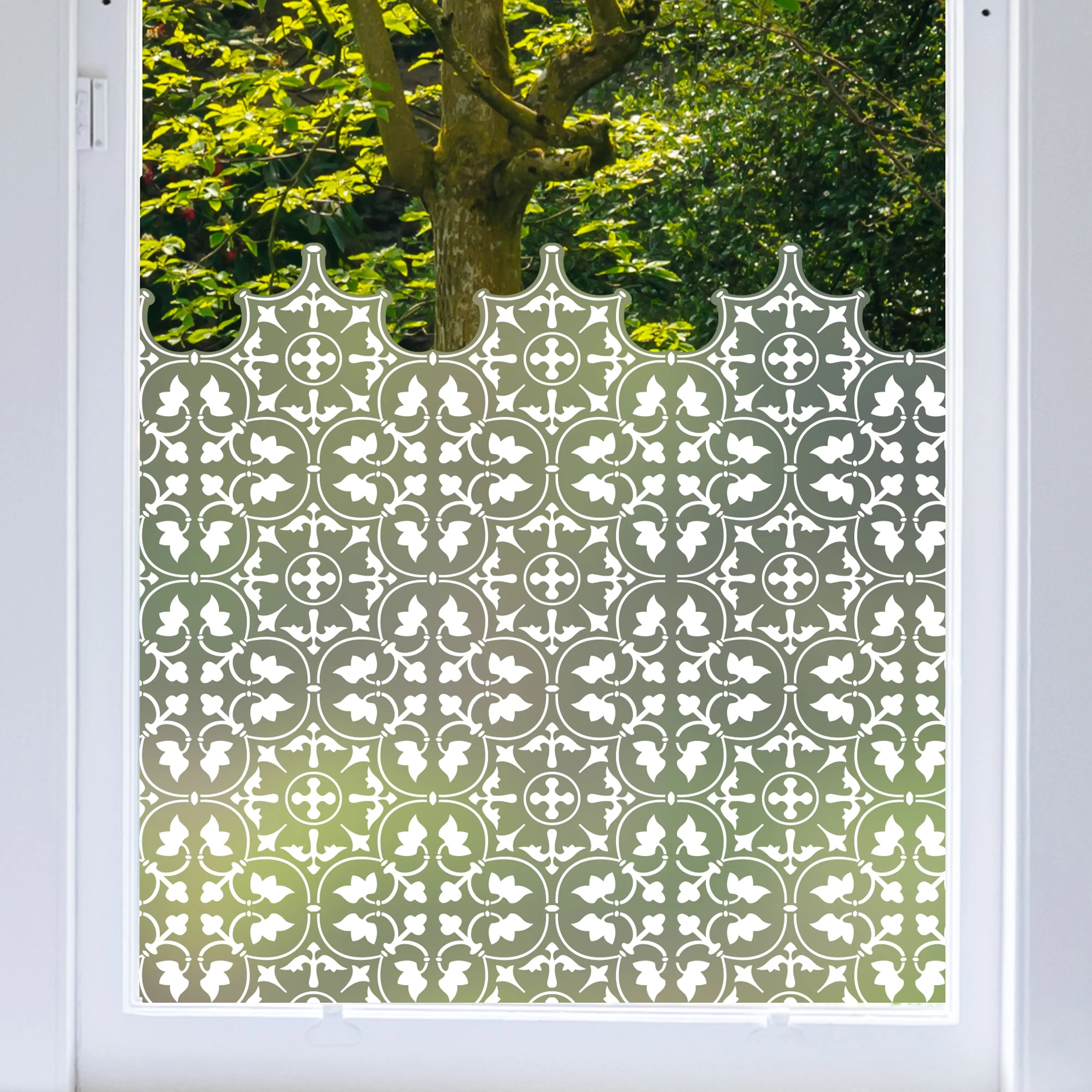 WINDOW FILM | Frosted Moroccan Borders – Dizzy Duck Designs