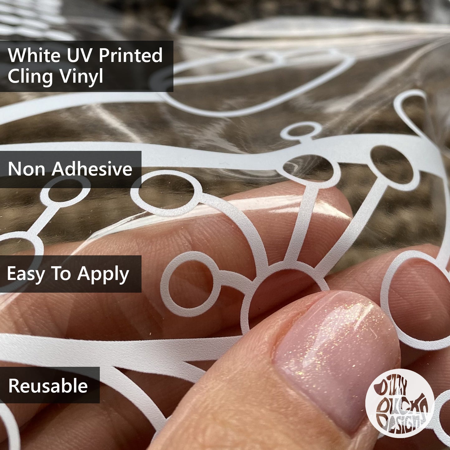 20 White Hand Drawn Star Window Decals