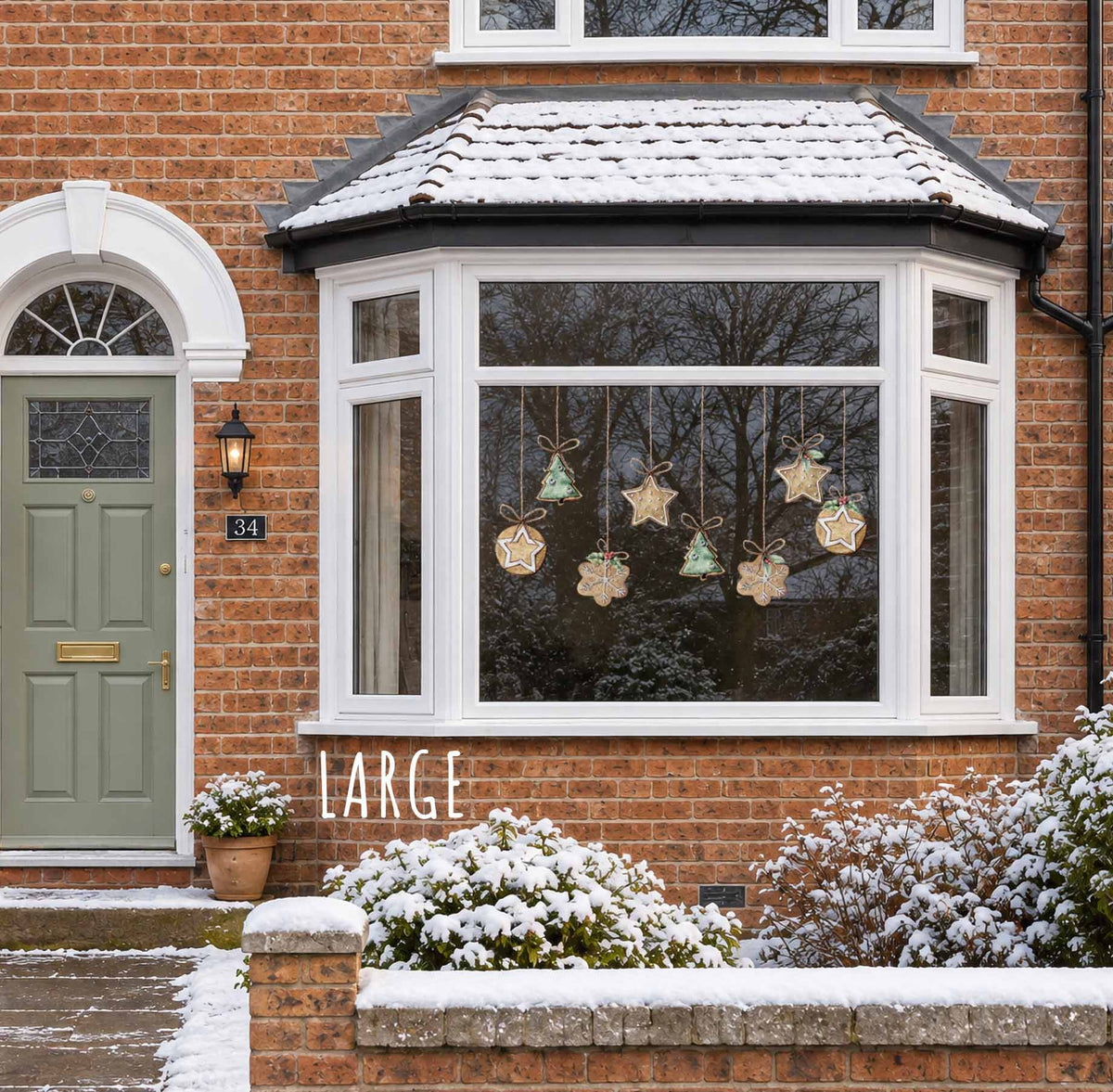 8 Christmas Cookie Shop and Home Window Cling Decorations