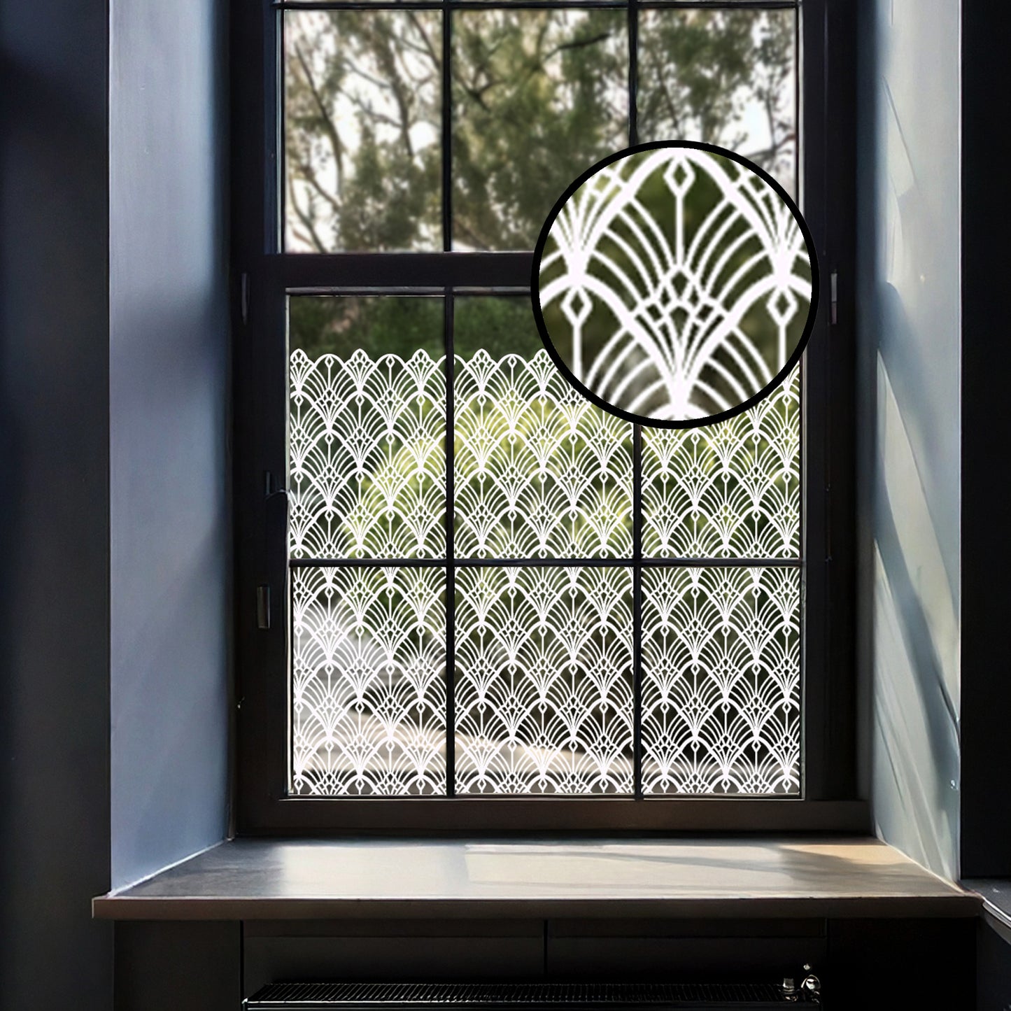 Chicago Clear Window Privacy Border