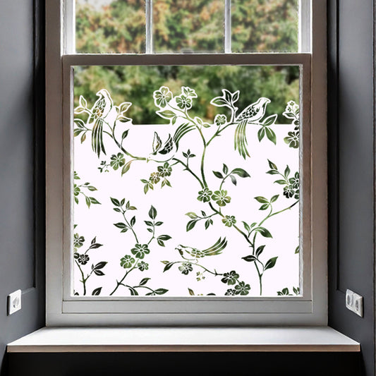 Chinoiserie White Window Privacy Border