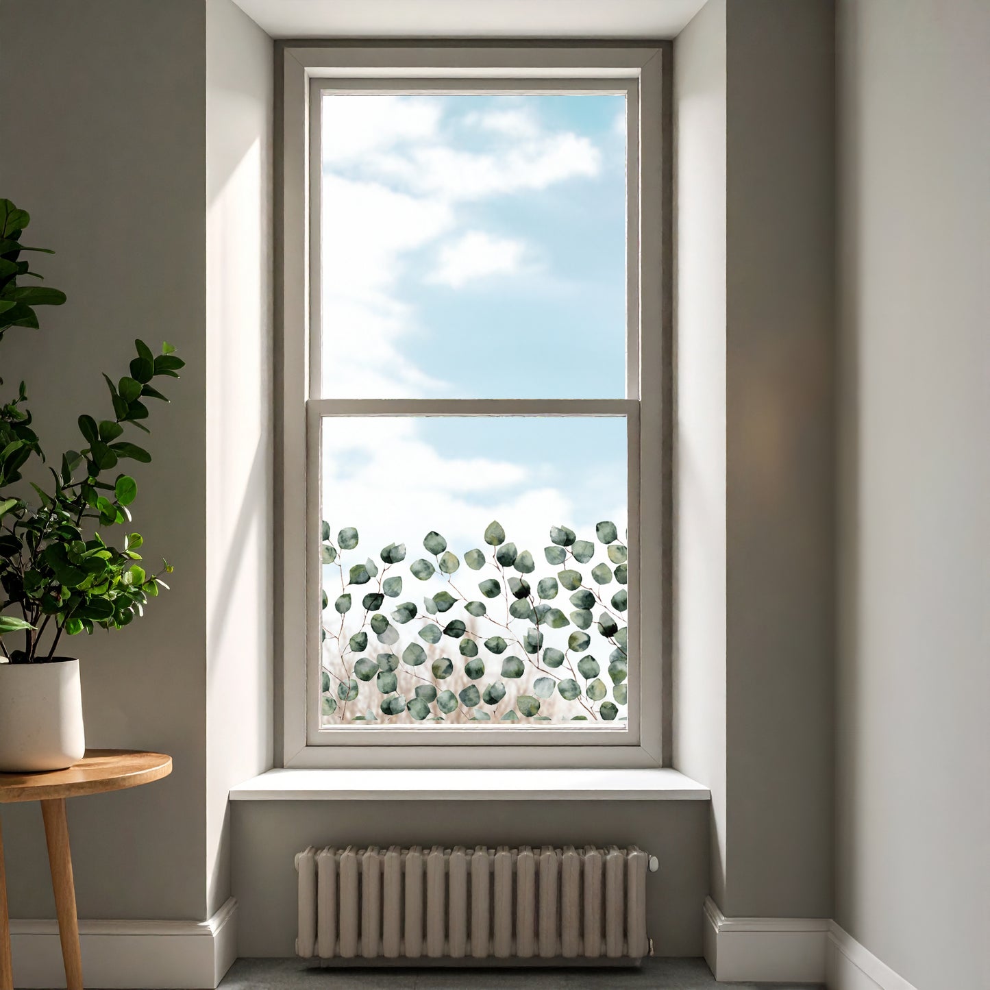 Eucalyptus Clear Window Privacy Border