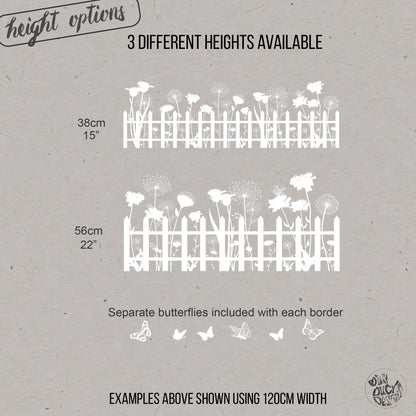 Fence Flowers Frosted Window Privacy Border