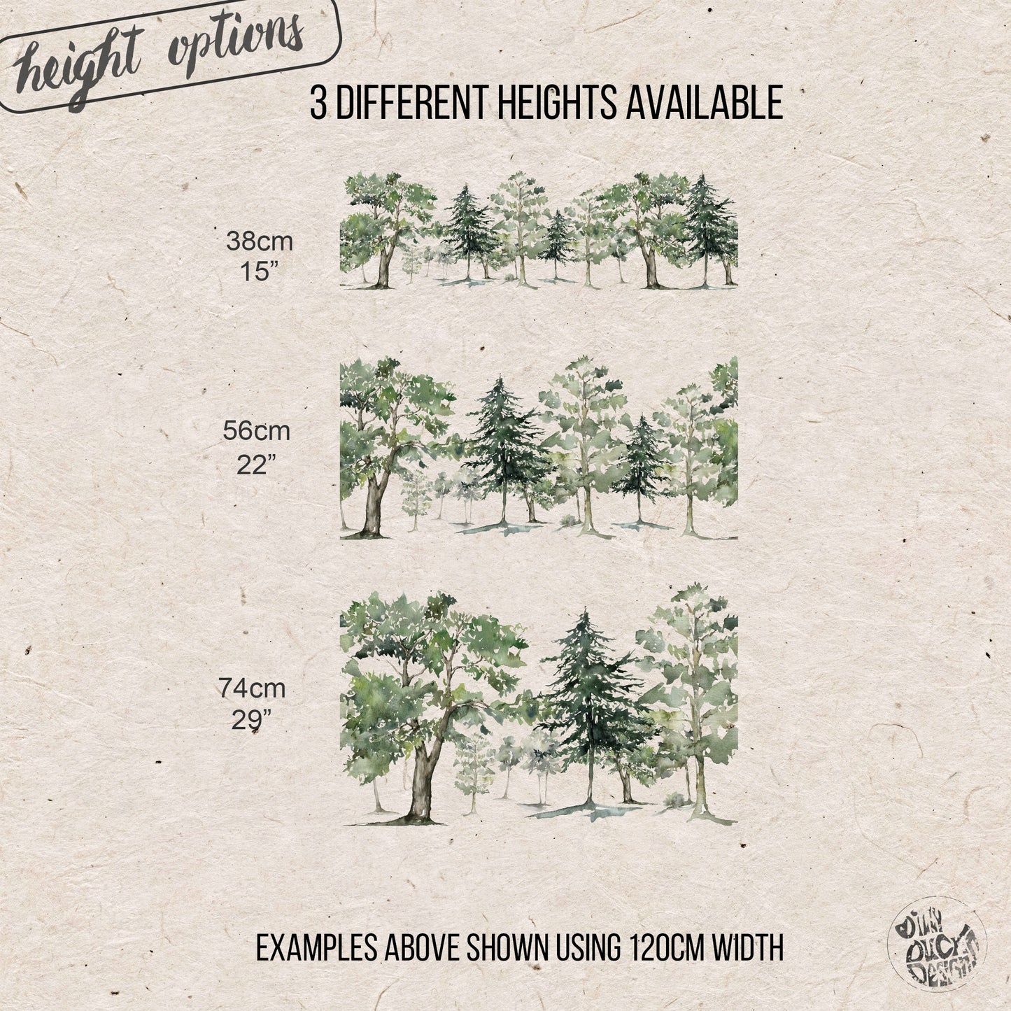 Forest Tree Clear Border Privacy Film Window Decal