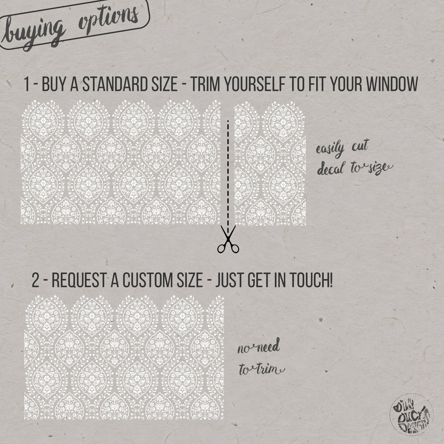 Isfahan Frosted Window Privacy Film Border