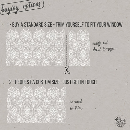 Isfahan Frosted Window Privacy Film Border