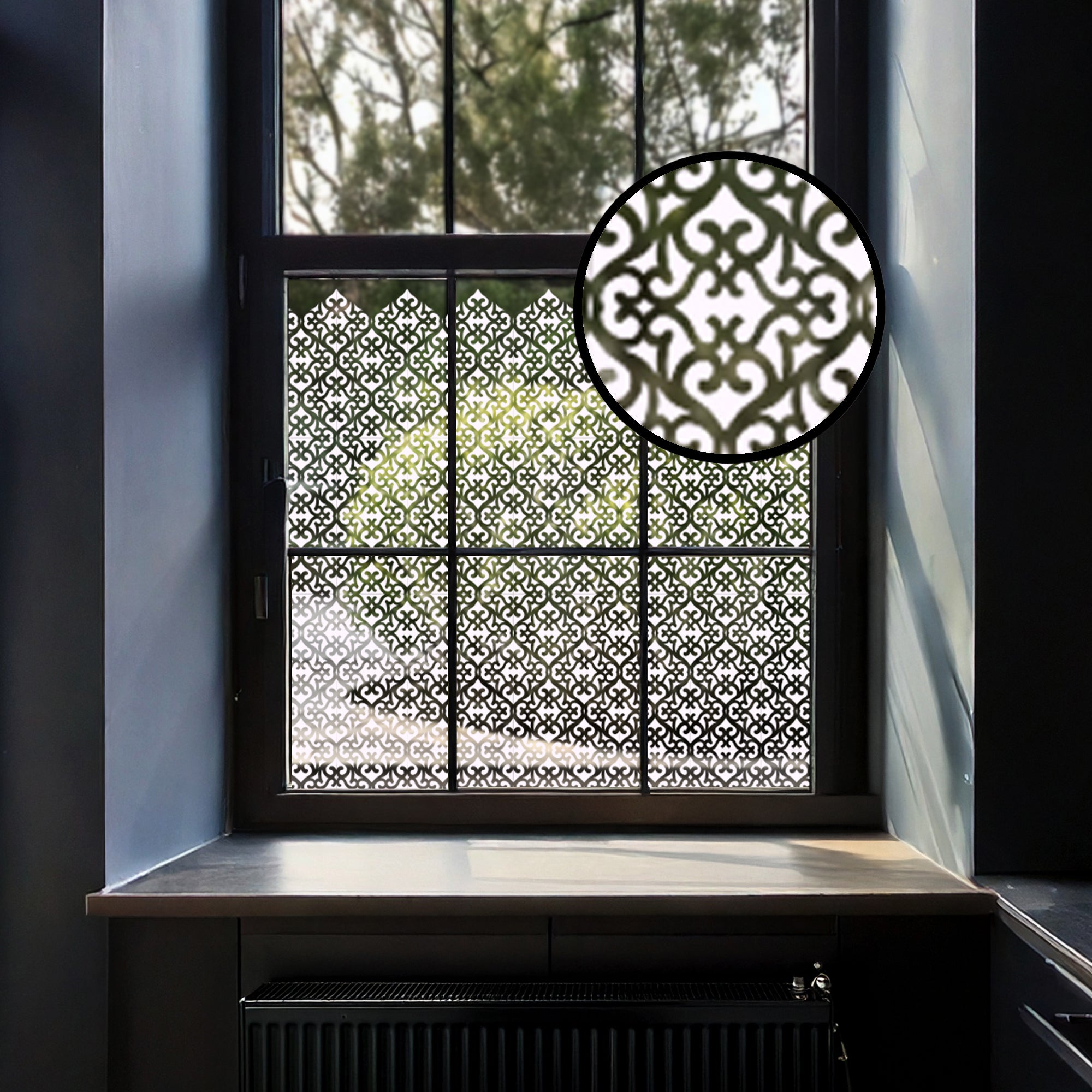 Karachi Clear Window Privacy Border – Dizzy Duck Designs