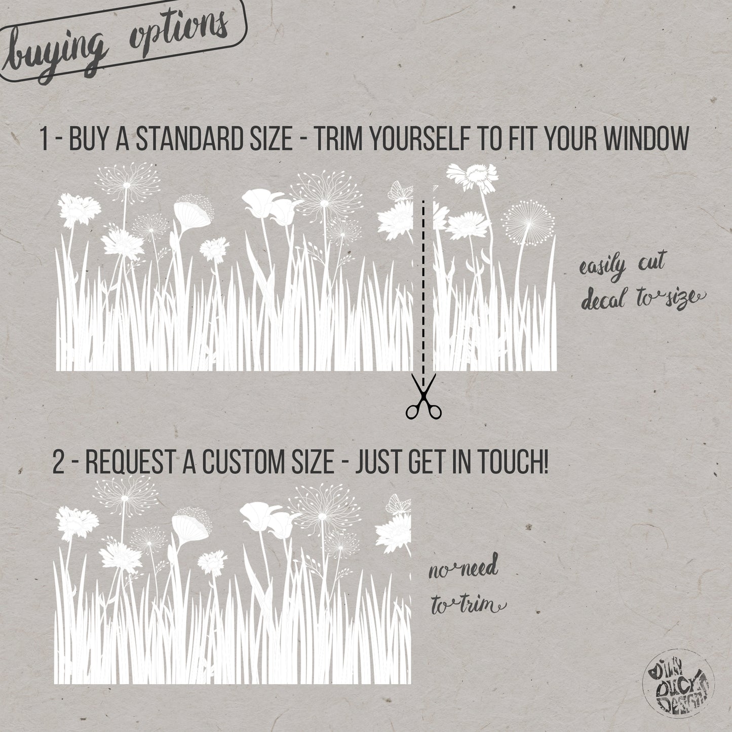 Meadow Frosted Window Privacy Border