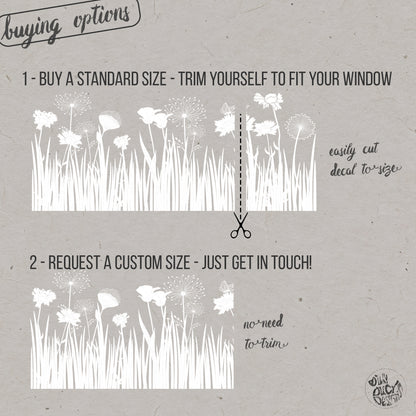 Meadow Frosted Window Privacy Border