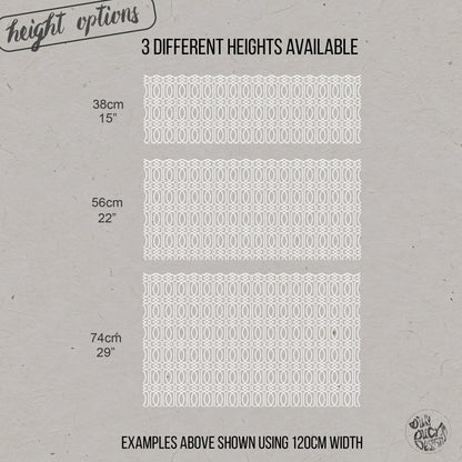 Moroccan Trellis Frosted Window Privacy Film Border