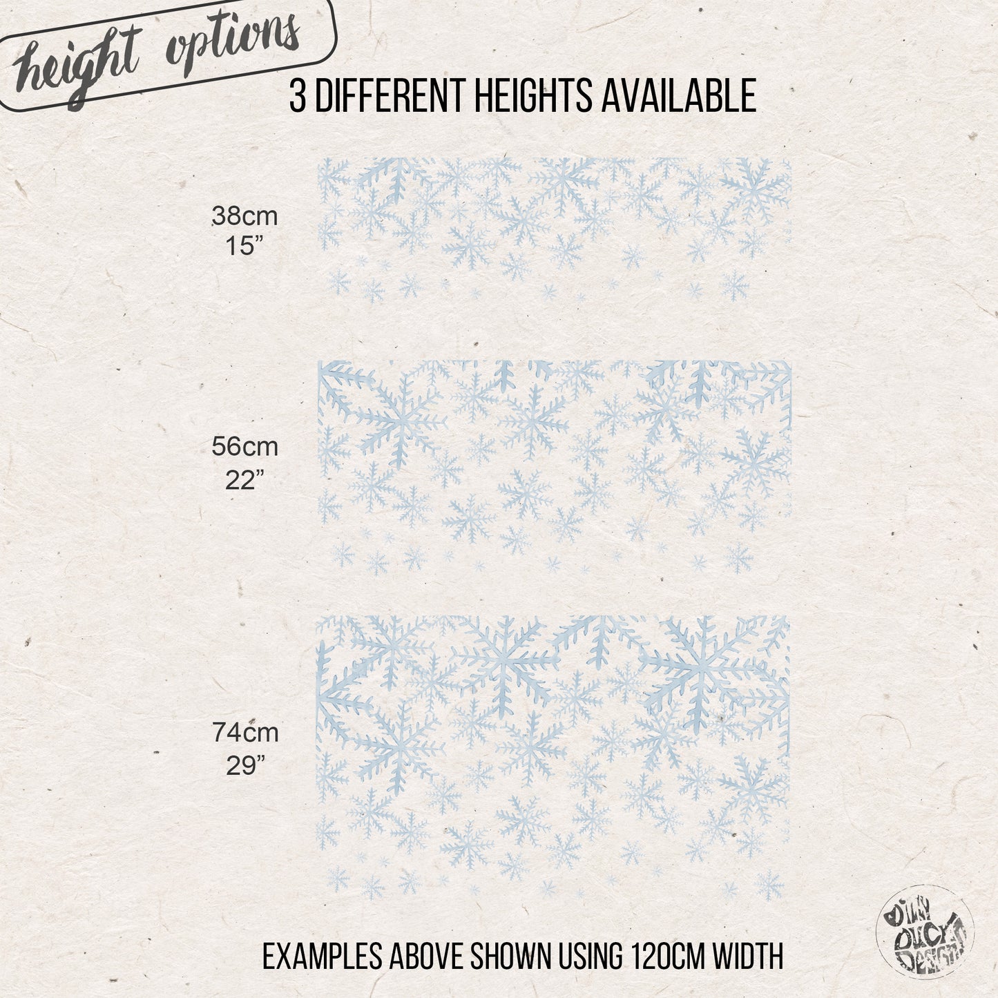 Icy Blue Snowflake Christmas Window Decal Border