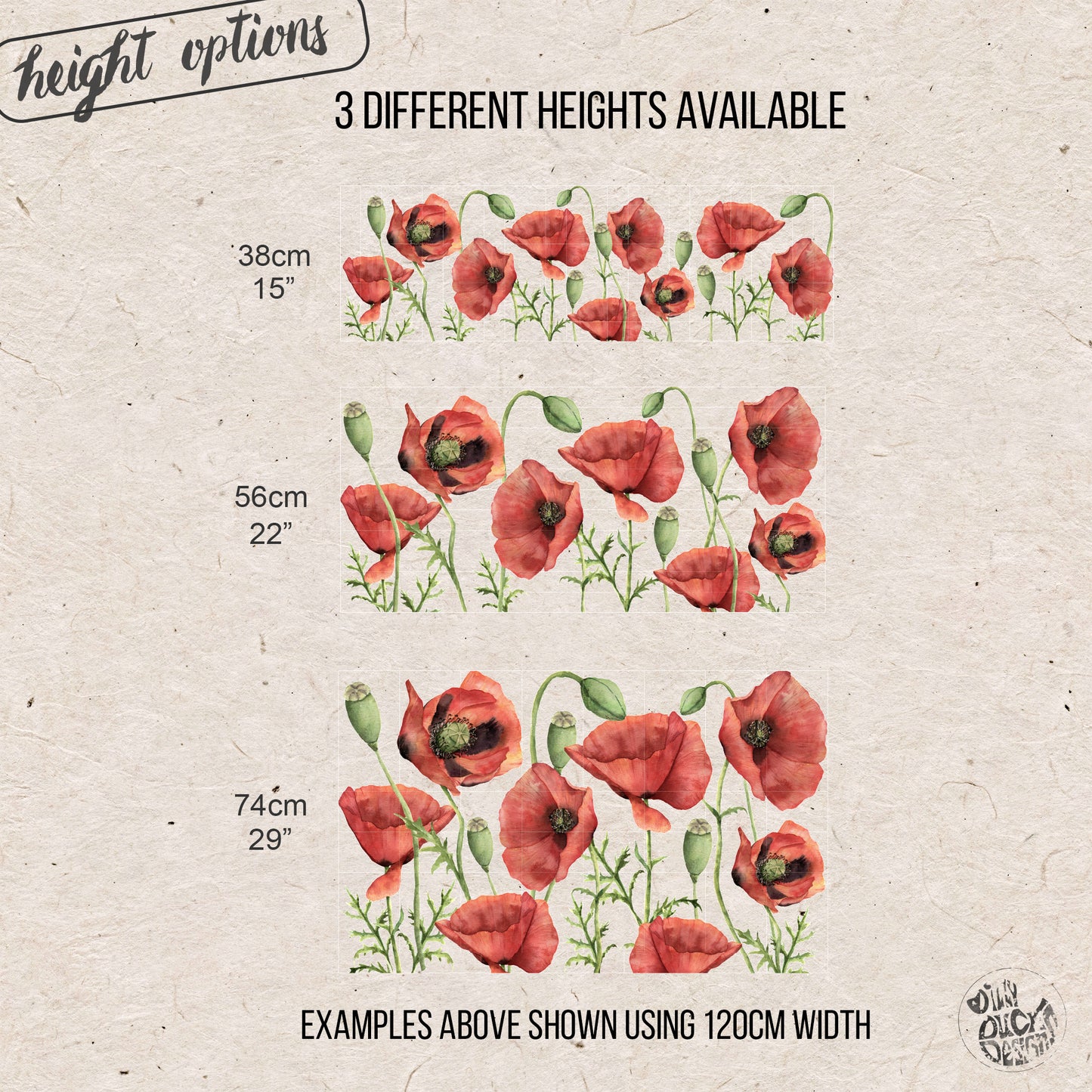 Red Poppy Remembrance Privacy Film Clear Border Window Decal