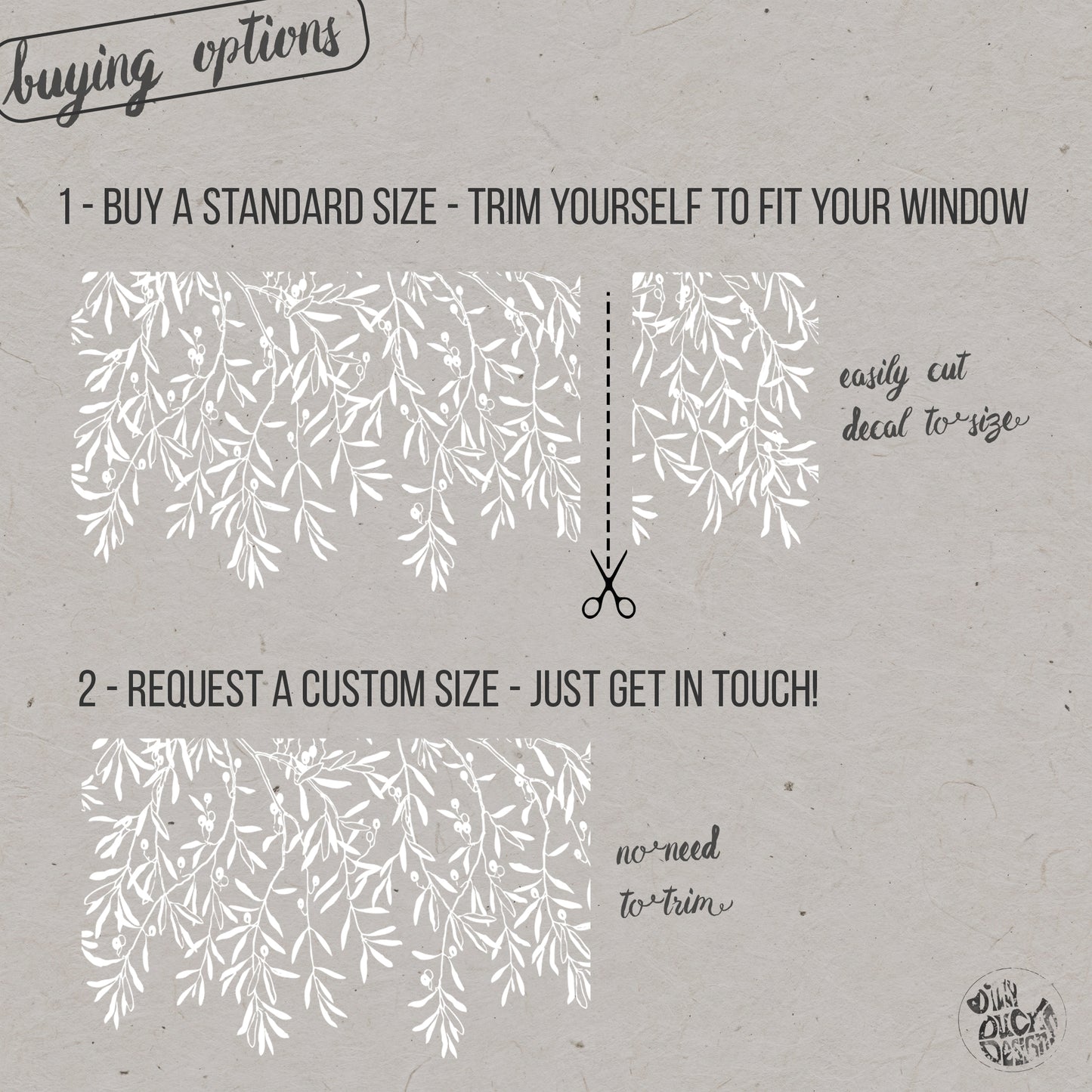 Sprig Berry Frosted Window Privacy Border