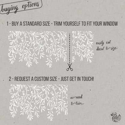 Sprig Berry Frosted Window Privacy Border