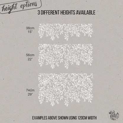 Sprig Berry Frosted Window Privacy Border