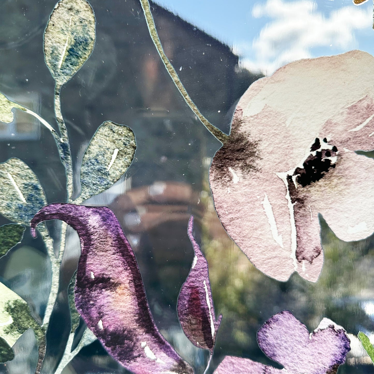 Summer Flowers Mother's Day Window Decal