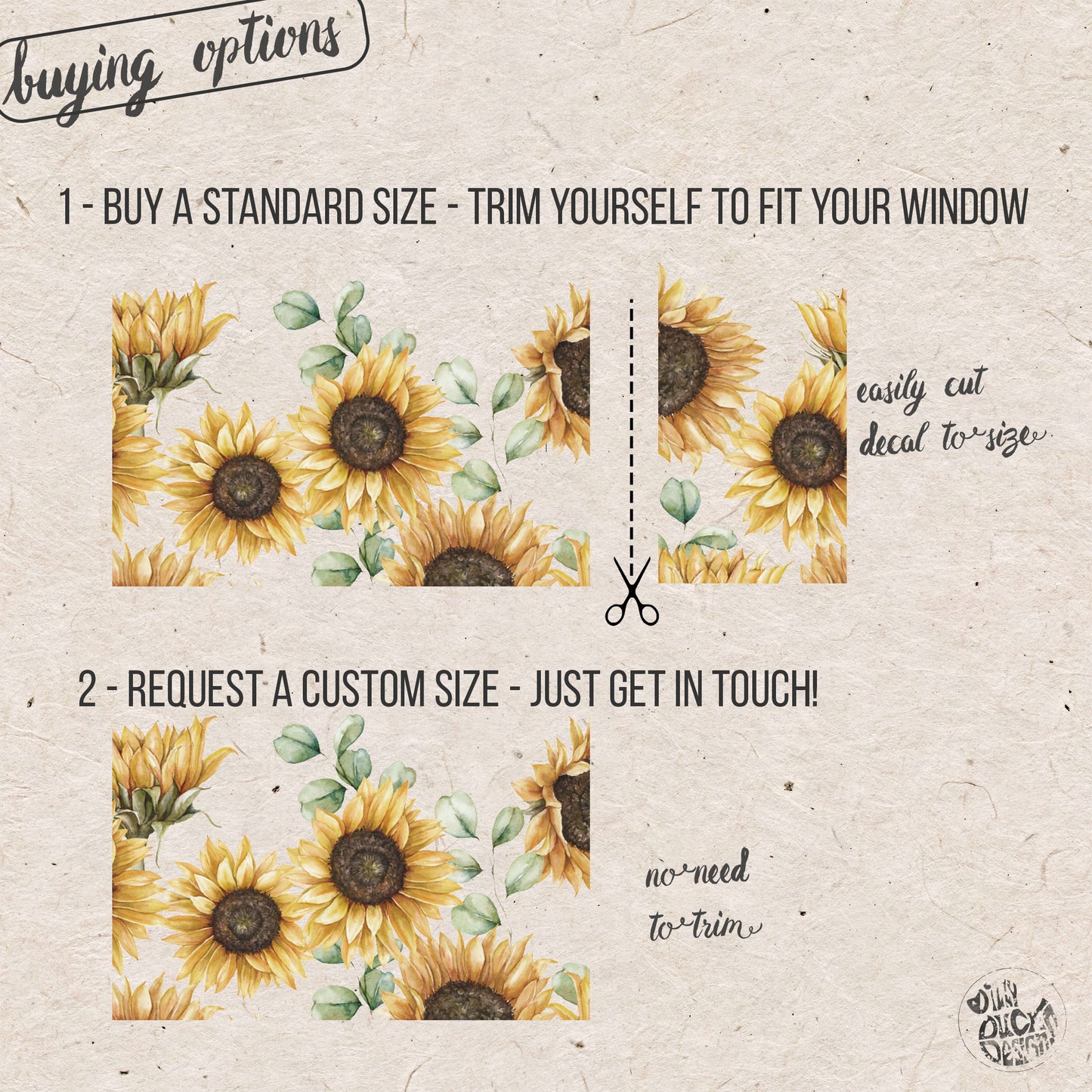 Sunflower Border Window Decal
