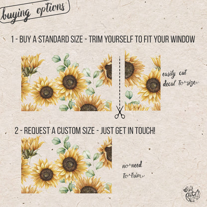 Sunflower Border Window Decal
