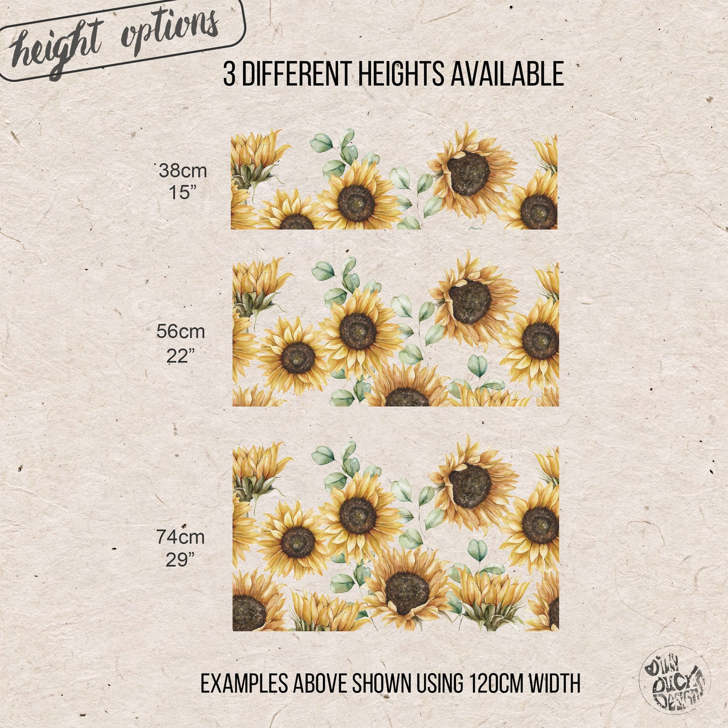 Sunflower Frosted Window Privacy Border