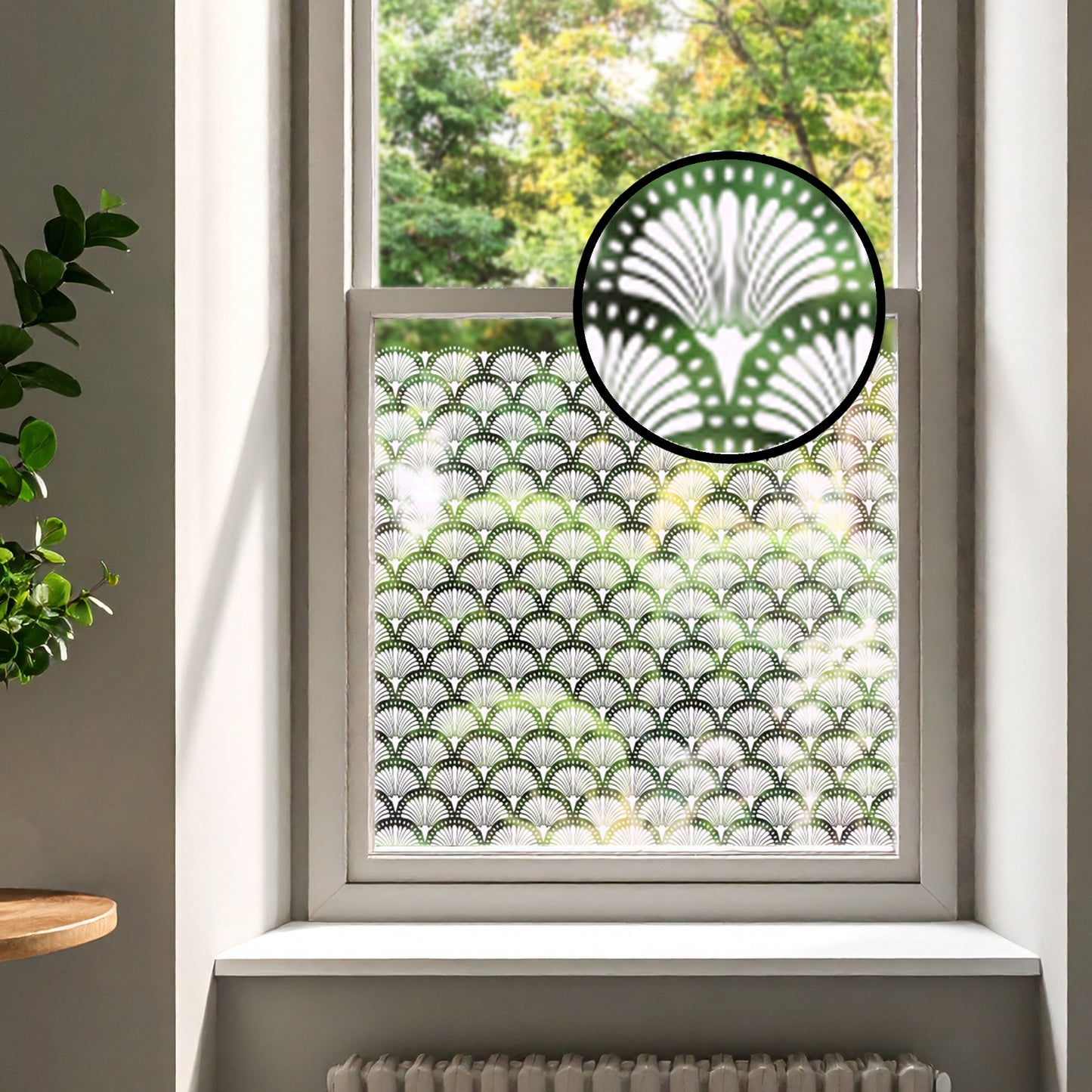 Thebes Clear Window Privacy Border