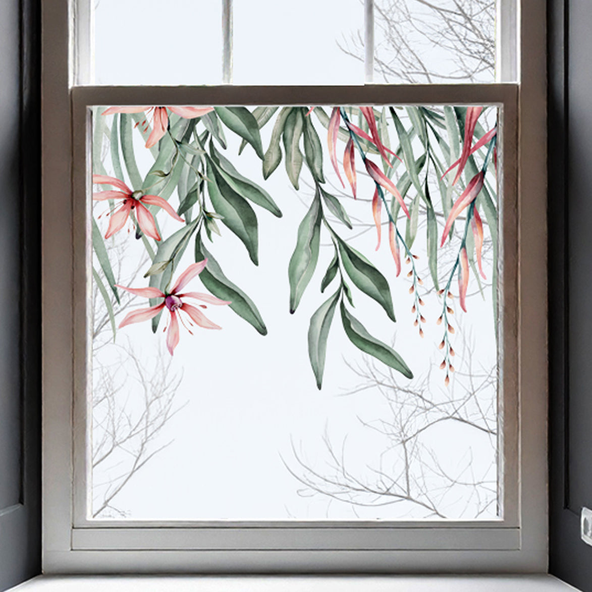 Tropical Grass Window Decal Border