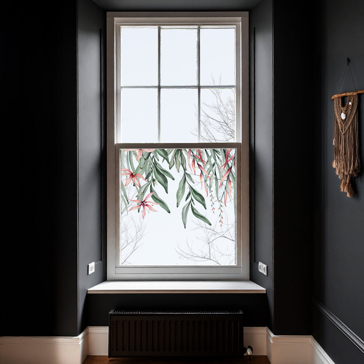 Tropical Grass Window Decal Border