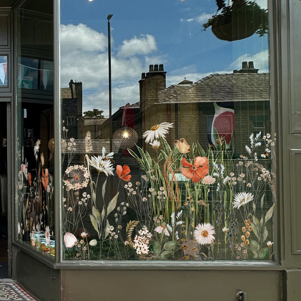 Wild Flowers Shop Window Decal Border (Bottom) - Dizzy Duck Designs