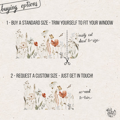 Wild Flowers Shop Window Decal Border (Bottom)