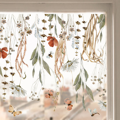 Wild Flowers Shop Window Decal Border (Top)