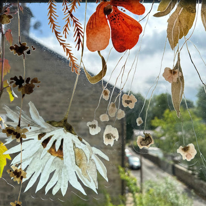 Wild Flowers Shop Window Decal Border (Top)