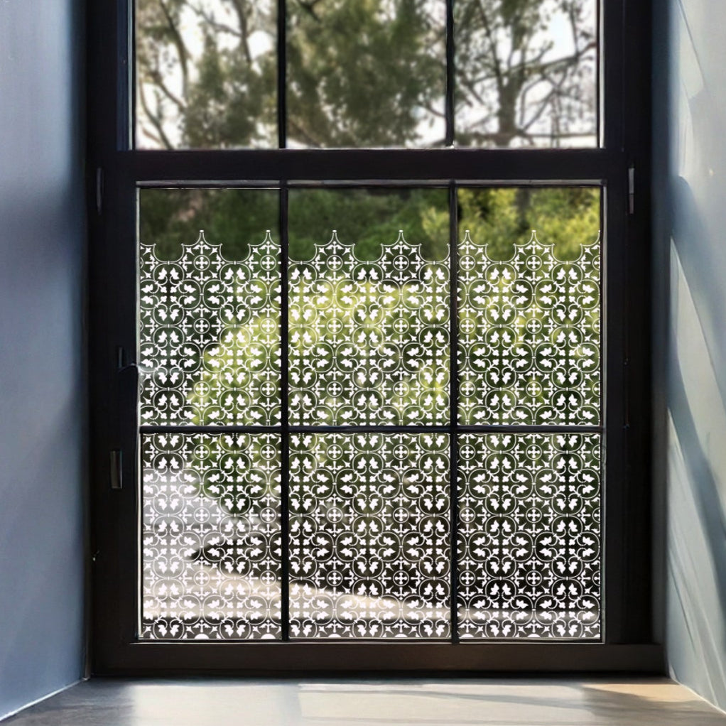 Zamora Trellis Clear Window Privacy Border (Clear)