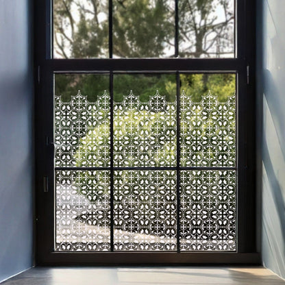 Zamora Trellis Clear Window Privacy Border (Clear)