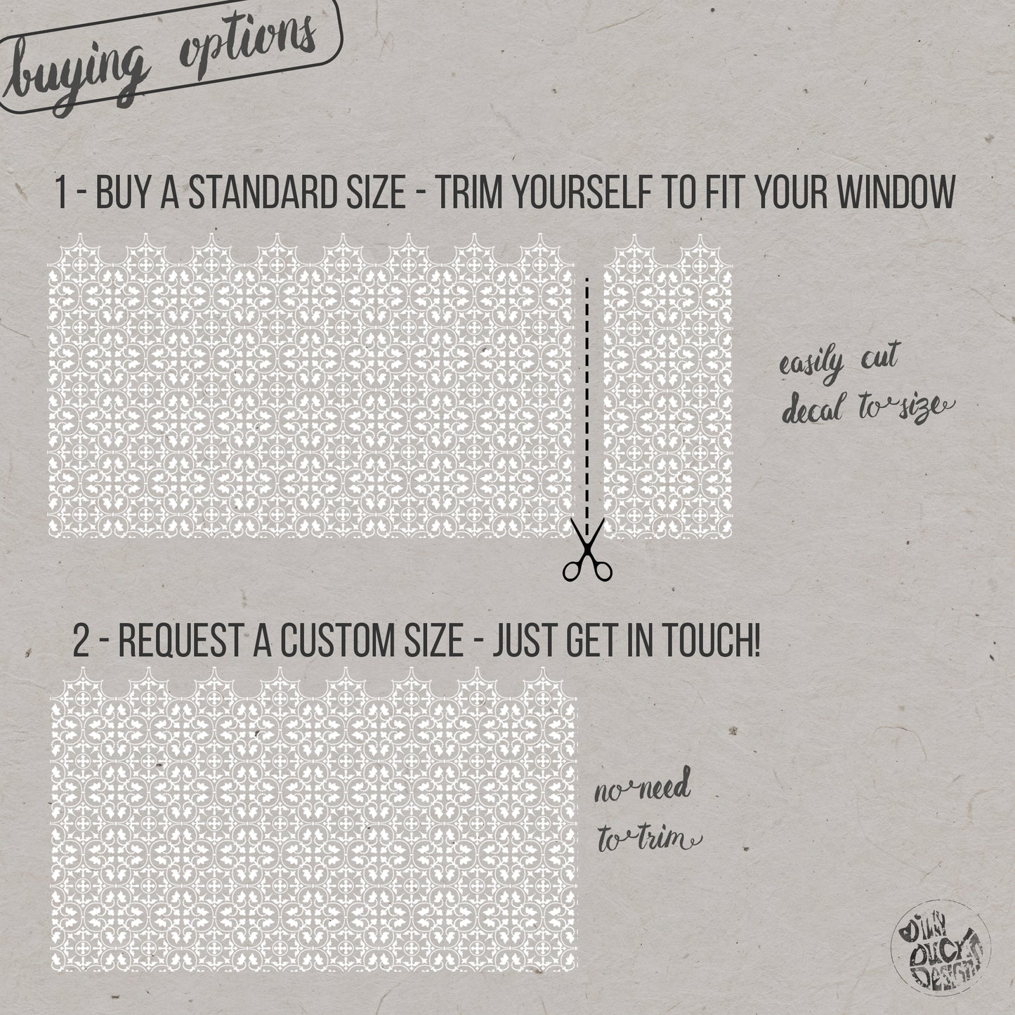 Zamora Frosted Window Privacy Film Border