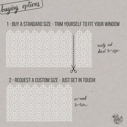 Zamora Frosted Window Privacy Film Border