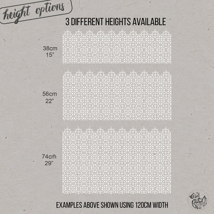 Zamora Trellis Clear Window Privacy Border (Clear)