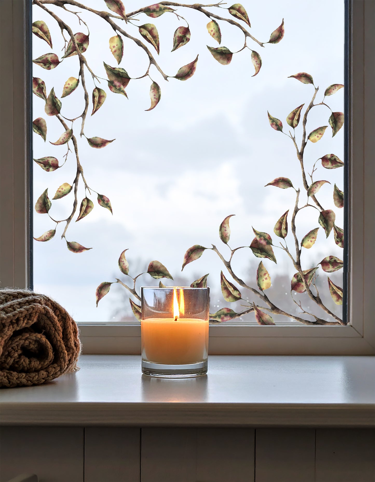 2x Autumn Leaves Decal Corners (2)