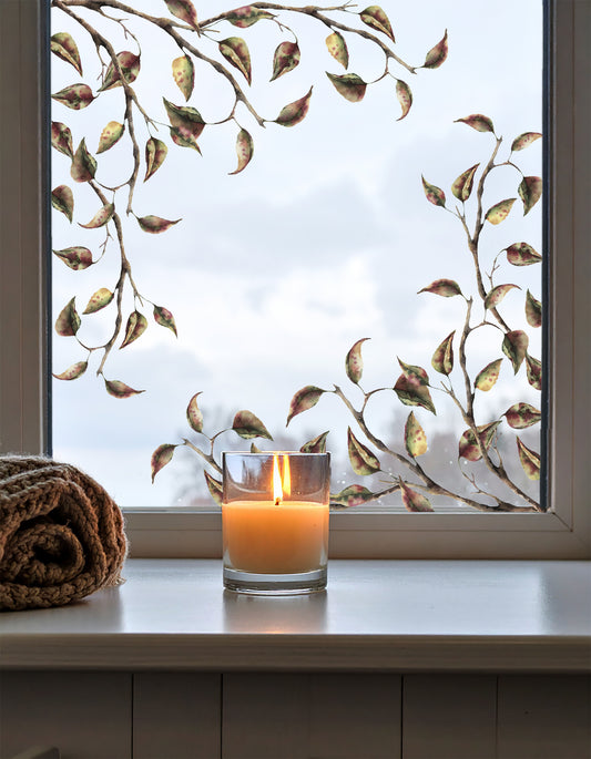 2x Autumn Leaves Decal Corners (2)