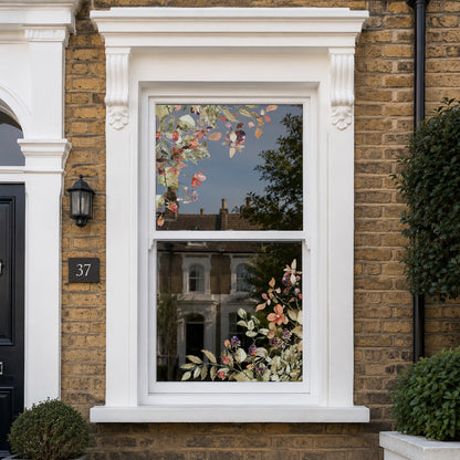 2x Autumn Forest Berries Corner Shop Window Clings for Fall Styling