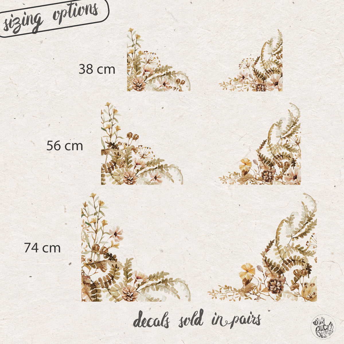 2x Autumn Forest Leaves Corner Window Clings for Shop Display