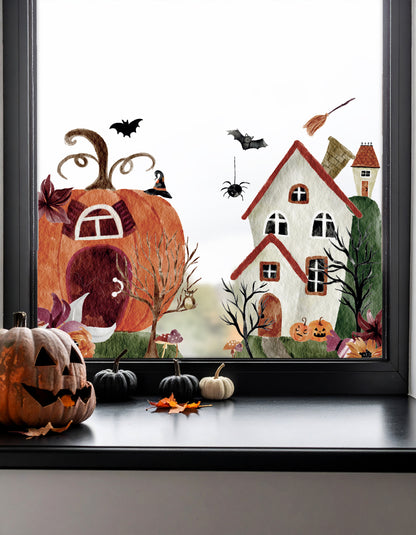 Spooky Halloween Corner Window Decal