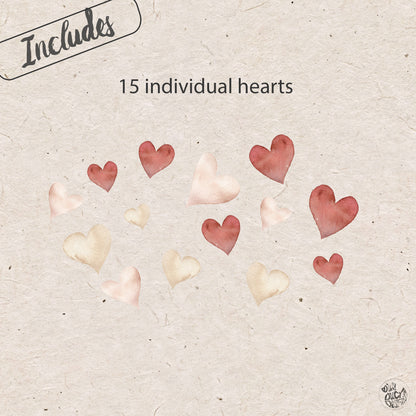 Valentines Hearts Window Decal Corner - Red