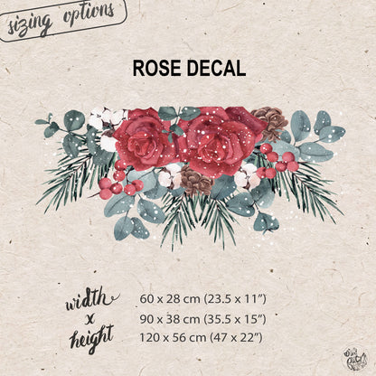 Winter Roses Window Decal