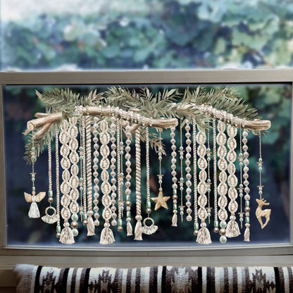 Boho Christmas Macrame Window Decal