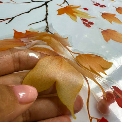 Fall Branch & Leaves Shop Window Cling for Autumn Decor