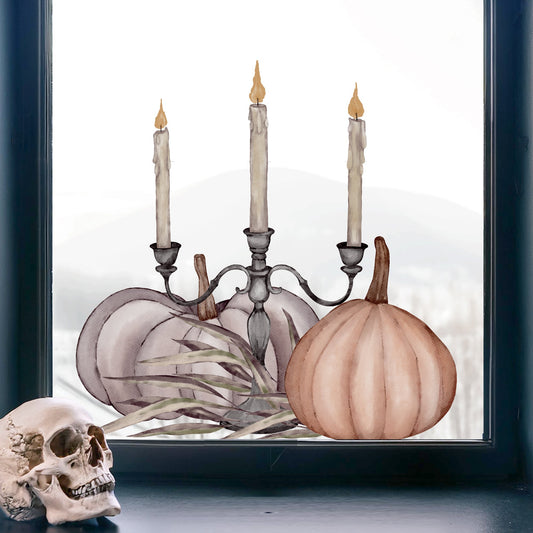Halloween Gothic Candelabra Window Decal