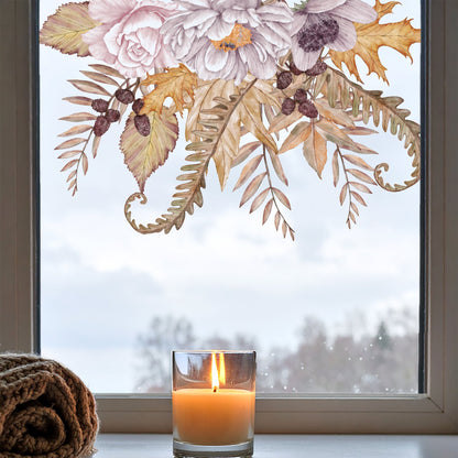 Autumn Flower Window Decal