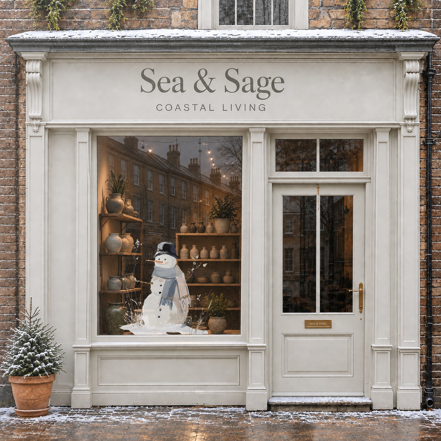 Snowman Window Decoration - Reusable Clings for Christmas