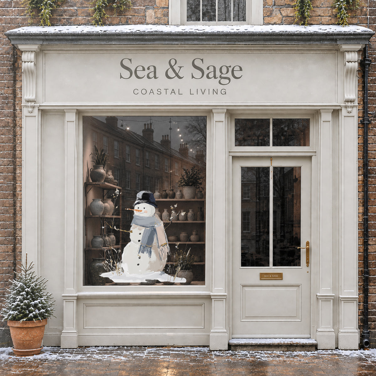 Snowman Window Decoration - Reusable Clings for Christmas